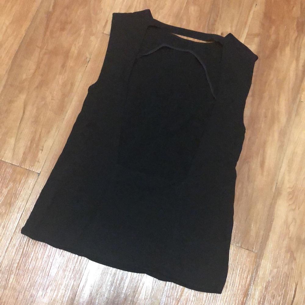 Helmut Lang Black Sleeveless Square Back Top - Picture 4 of 5
